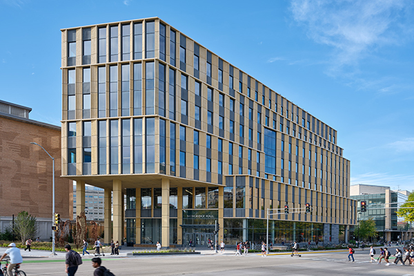 A photo of Morgridge Hall on the UW–Madison campus.